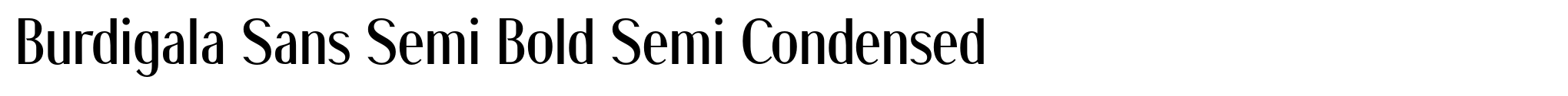 Burdigala Sans Semi Bold Semi Condensed image